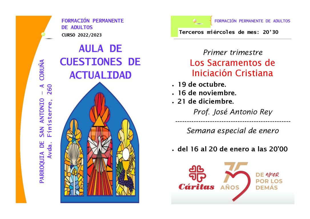Catequesis de adultos en el primer trimestre del curso 2022-2023