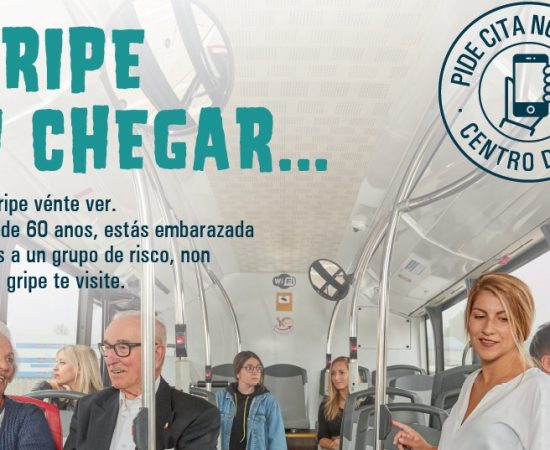 Cartel de vacunación contra la gripe