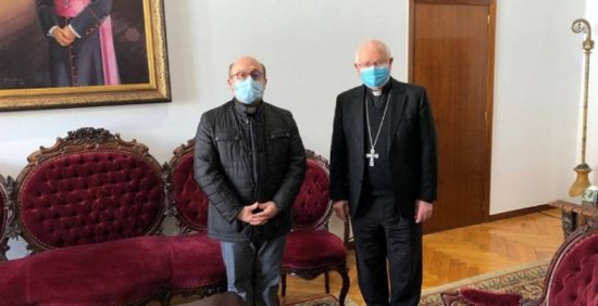 Primer encuentro de trabajo de monseñor Barrio con su nuevo obispo auxiliar electo