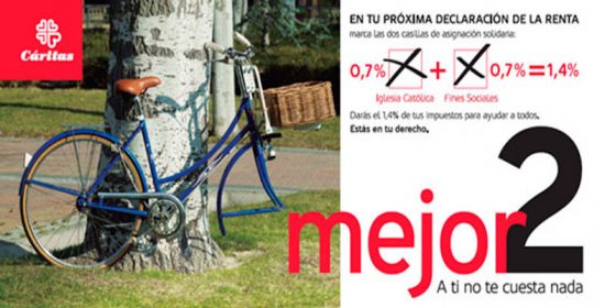 Marcar las casillas de Fines Sociales y de la Iglesia católica en la renta hace que la sociedad avance gracias al trabajo de las ONG