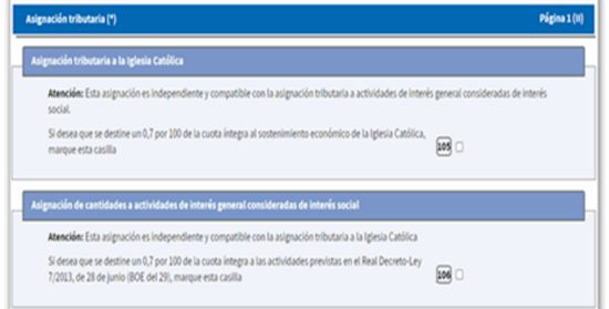 Casillas 105 y 106